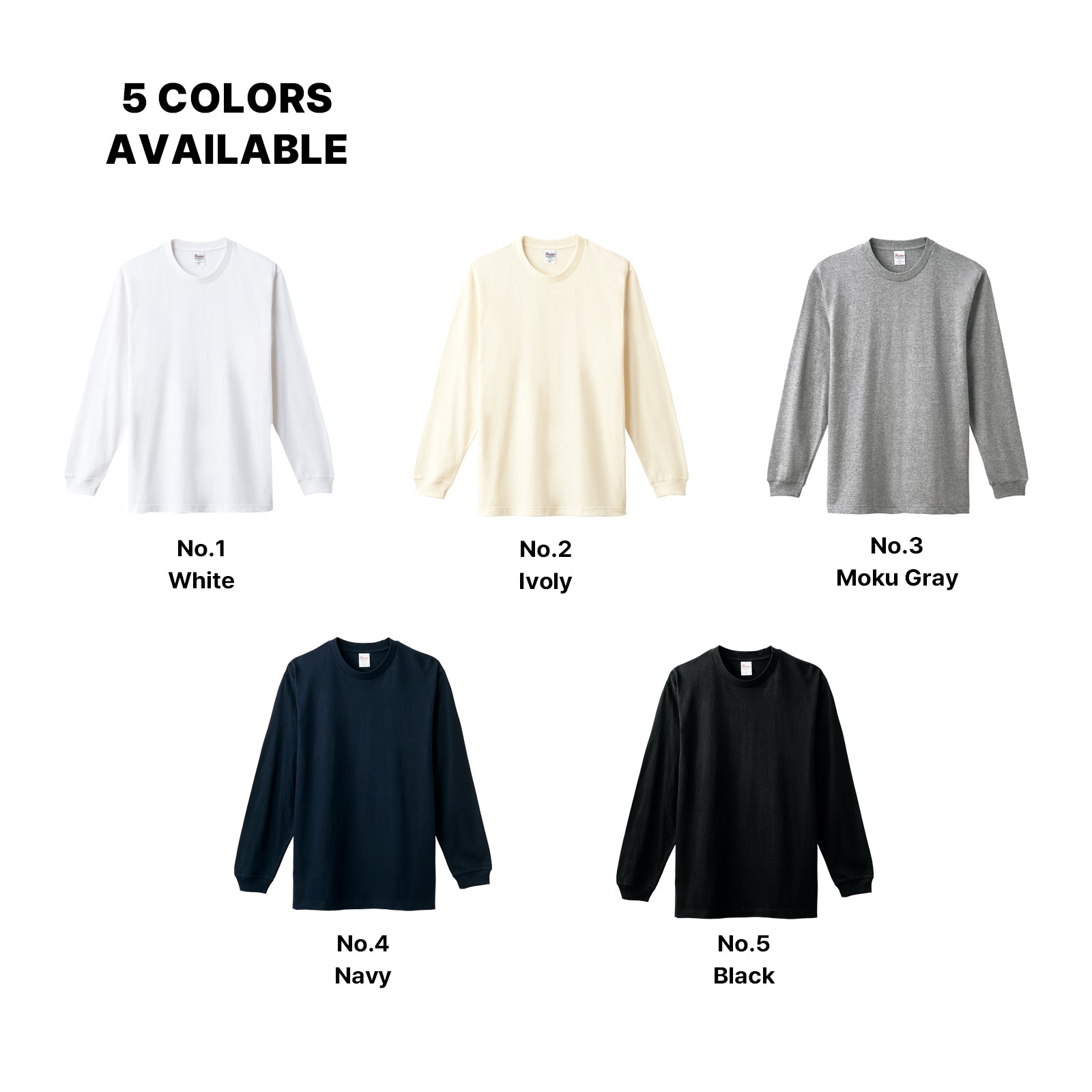 Personalized Cotton Ribbed Cuffs Long Sleeve Tee Text Logo Image Photo Print