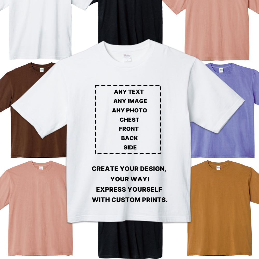 Personalized Loose Fit Oversized Cotton Short Sleeve T Shirt Text Logo Image Photo Print